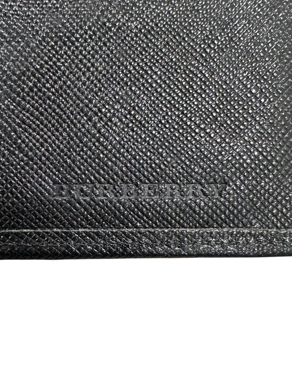 Burberry Black Leather & Nova Check Canvas Kisslock Compact Bifold Wallet - Picture 8 of 14